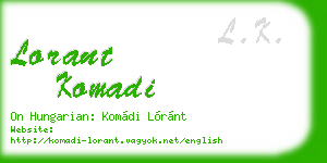 lorant komadi business card